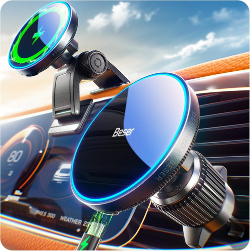 Beser 15w magsafe car mount - 15w,